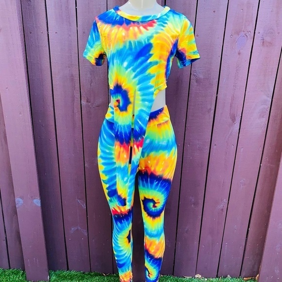 Tye-Dye Matching Set  [Blue Green] - Picture 10 of 10
